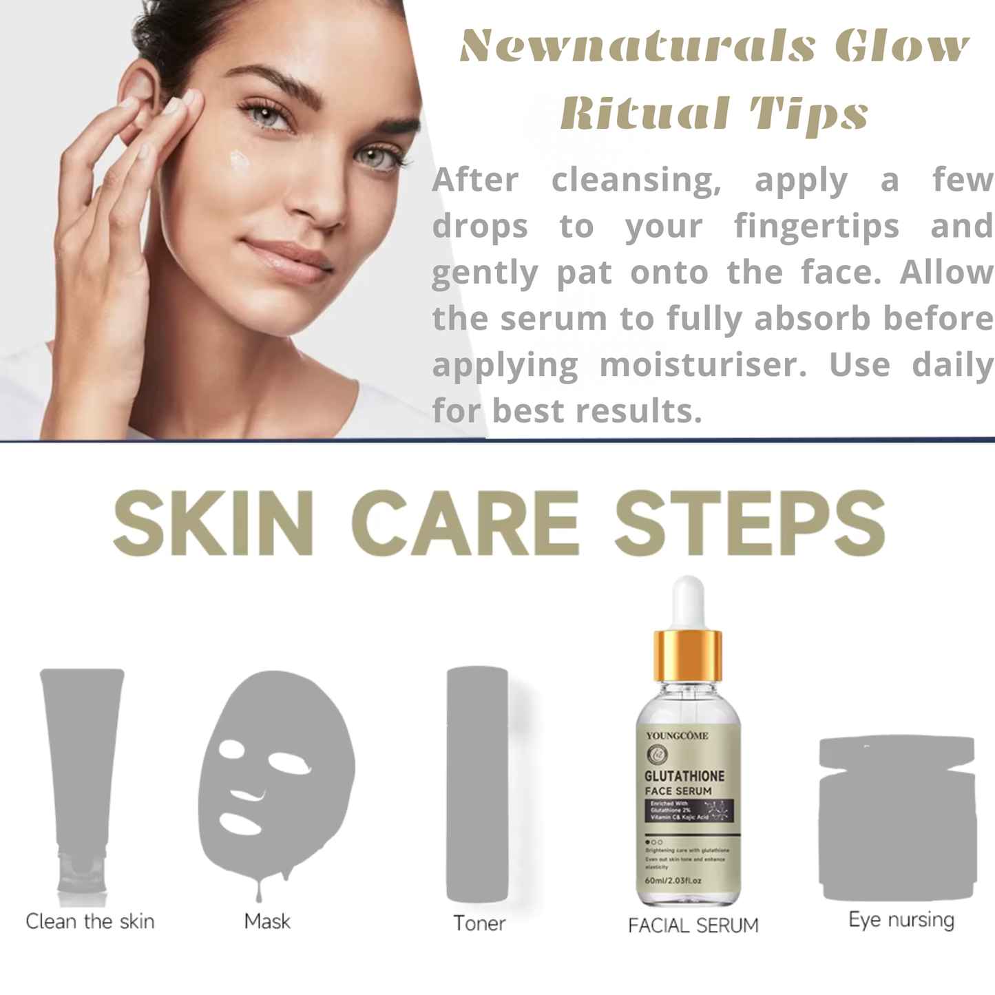 Newnaturals Glow Ritual Set – 7-Color LED Face Mask + Bright Elixir Serum